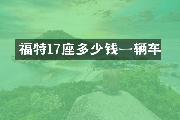 福特17座多少钱一辆车
