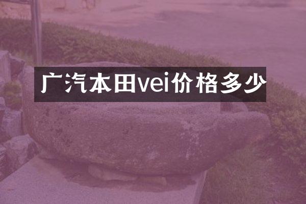 广汽本田vei价格多少