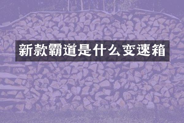 新款霸道是什么变速箱