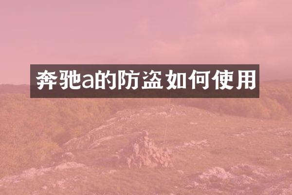 奔驰a的防盗如何使用