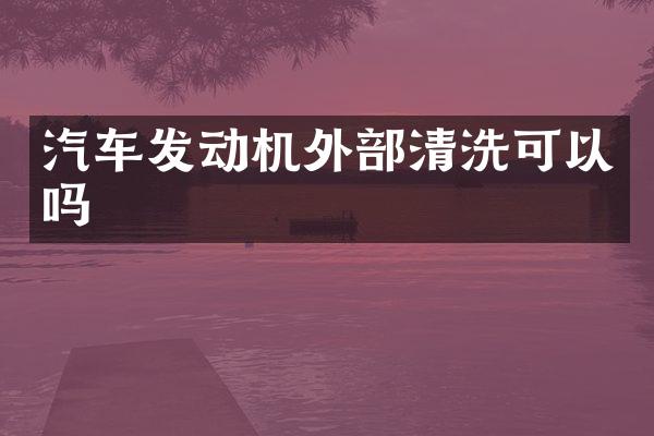 汽车发动机外部清洗可以吗