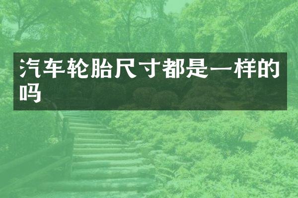 汽车轮胎尺寸都是一样的吗