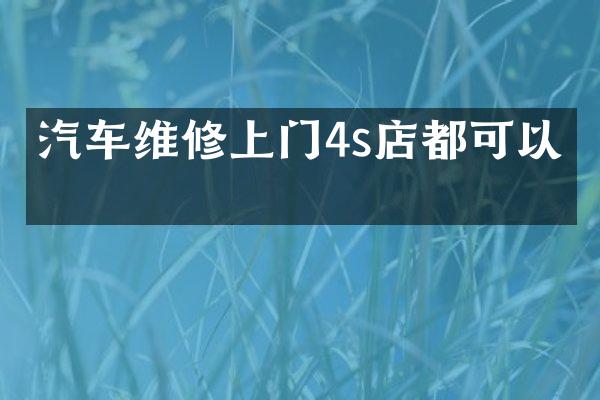 汽车维修上门4s店都可以吗