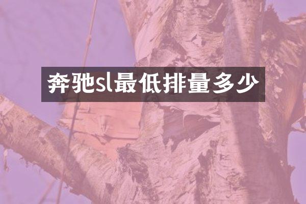 奔驰sl最低排量多少