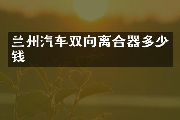 兰州汽车双向离合器多少钱