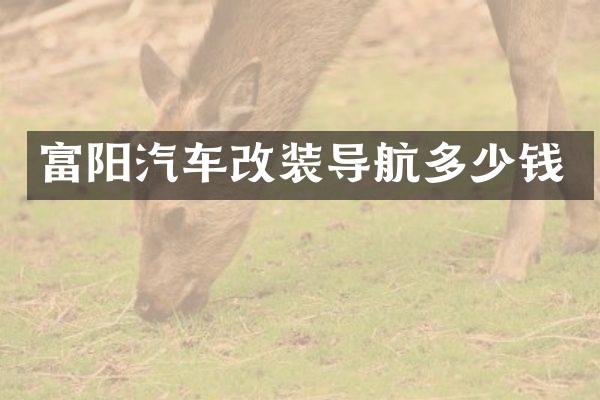 富阳汽车改装导航多少钱