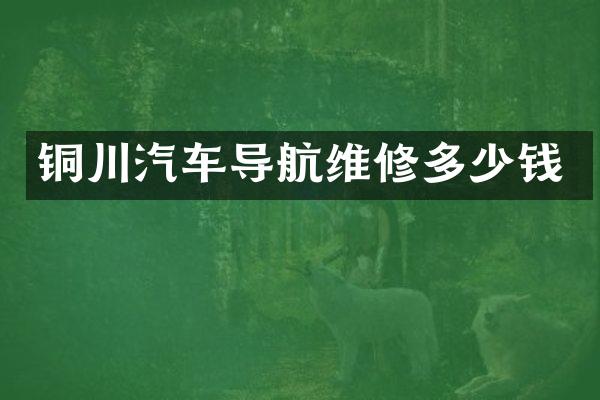 铜川汽车导航维修多少钱