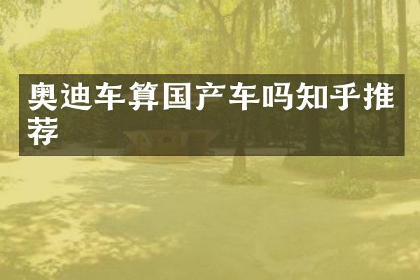 奥迪车算国产车吗知乎推荐