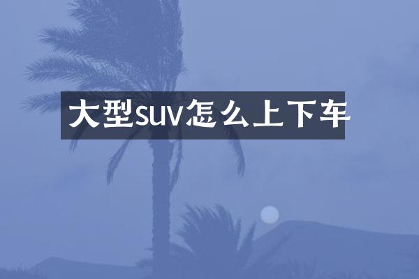大型suv怎么上下车