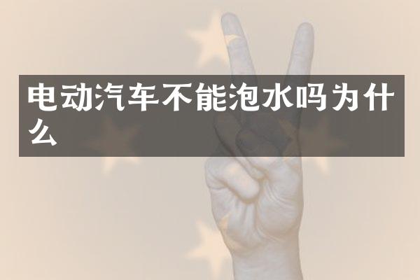 电动汽车不能泡水吗为什么