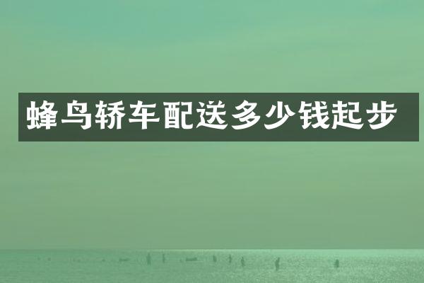 蜂鸟轿车配送多少钱起步