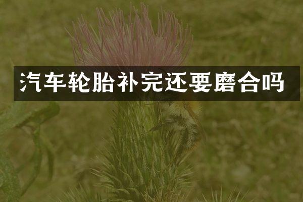 汽车轮胎补完还要磨合吗