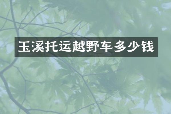 玉溪托运越野车多少钱