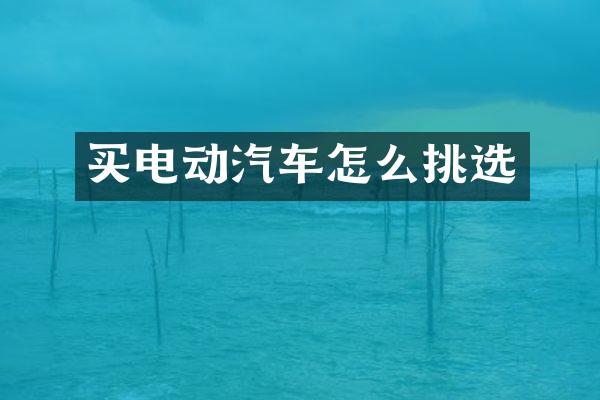买电动汽车怎么挑选