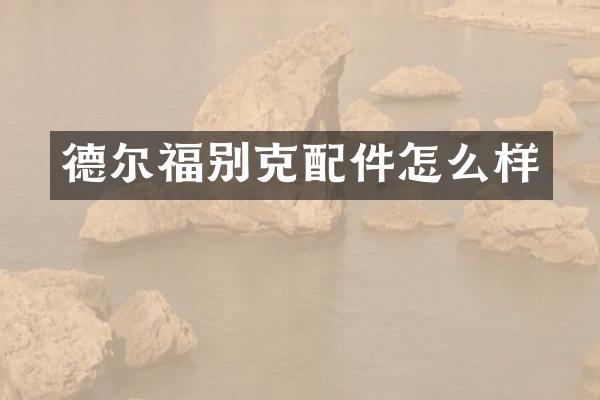 德尔福别克配件怎么样