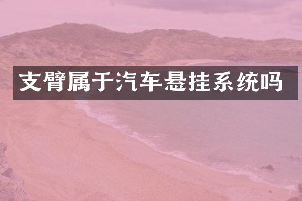 支臂属于汽车悬挂系统吗