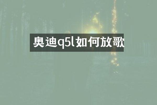 奥迪q5l如何放歌