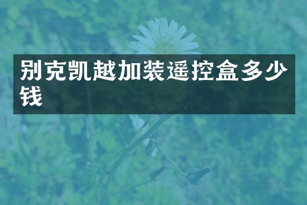 别克凯越加装遥控盒多少钱