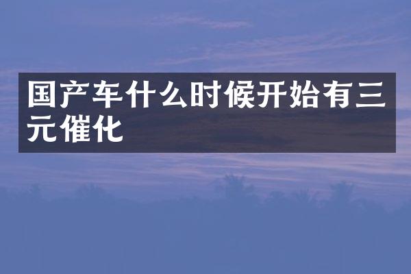 国产车什么时候开始有三元催化