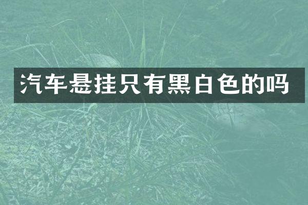 汽车悬挂只有黑白色的吗