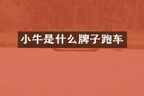 小牛是什么牌子跑车