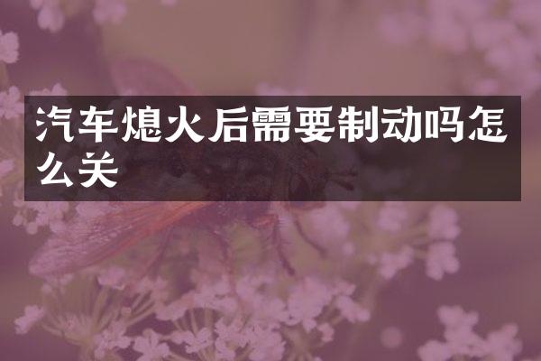 汽车熄火后需要制动吗怎么关