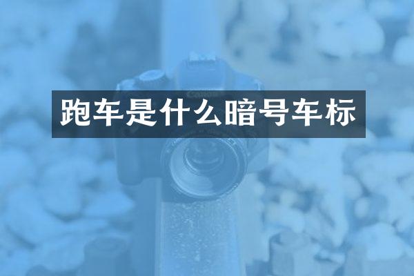 跑车是什么暗号车标