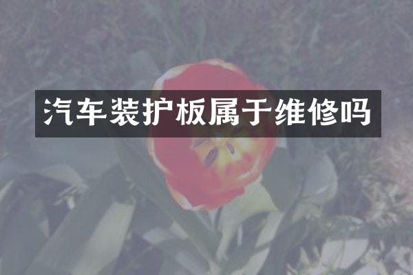 汽车装护板属于维修吗