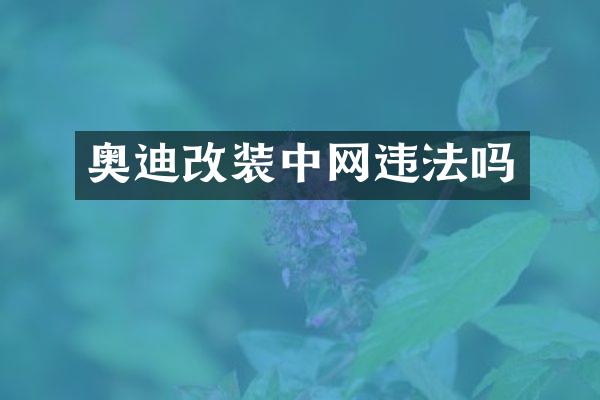 奥迪改装中网违法吗