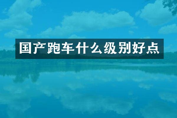 国产跑车什么级别好点