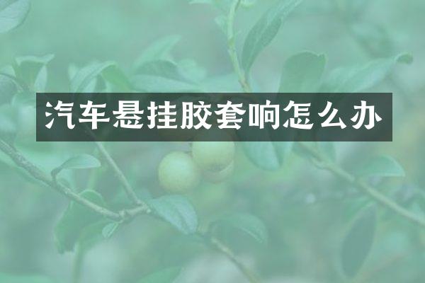 汽车悬挂胶套响怎么办