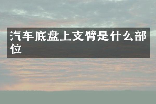 汽车底盘上支臂是什么部位