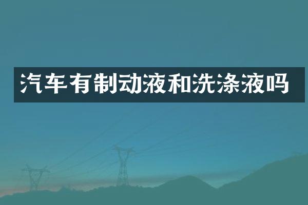 汽车有制动液和洗涤液吗