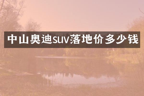 中山奥迪suv落地价多少钱