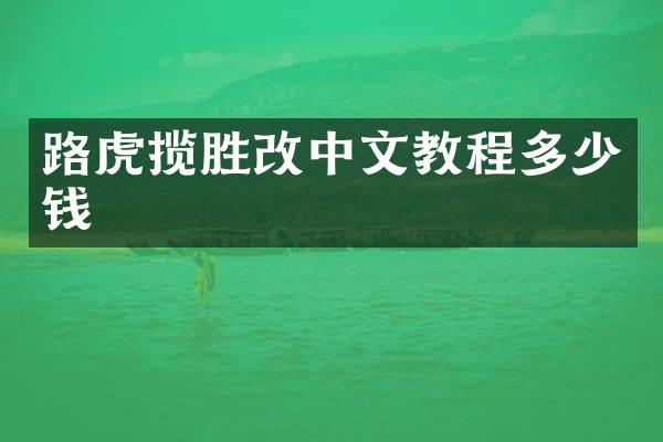 路虎揽胜改中文教程多少钱