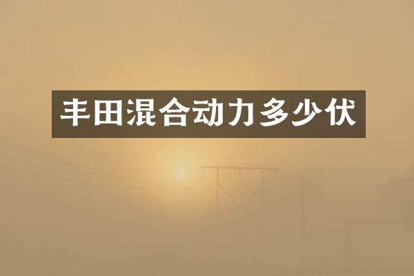 丰田混合动力多少伏