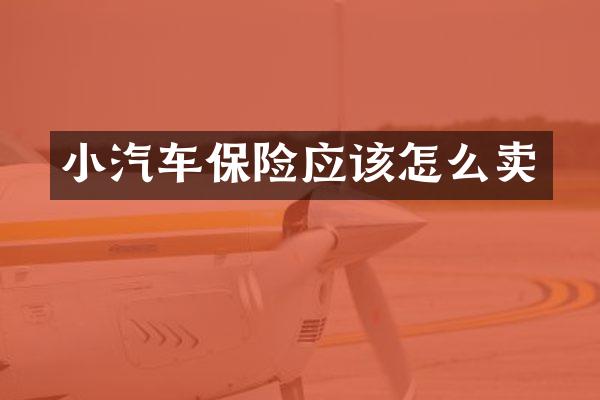 小汽车保险应该怎么卖