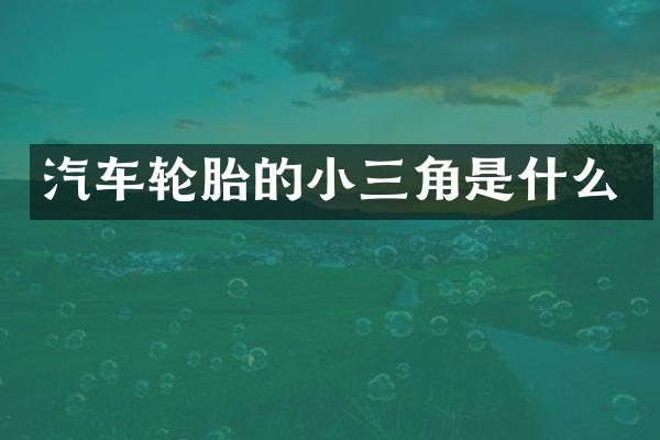 汽车轮胎的角是什么