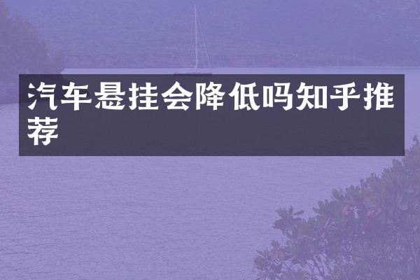 汽车悬挂会降低吗知乎推荐