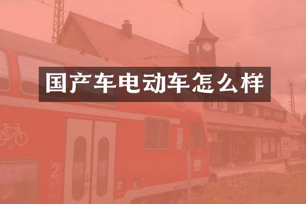 国产车电动车怎么样