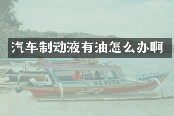 汽车制动液有油怎么办啊
