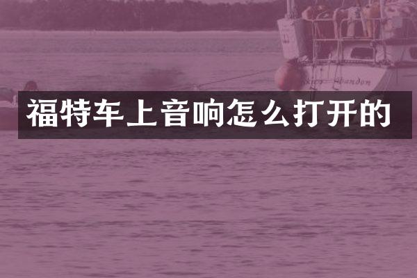 福特车上音响怎么打开的