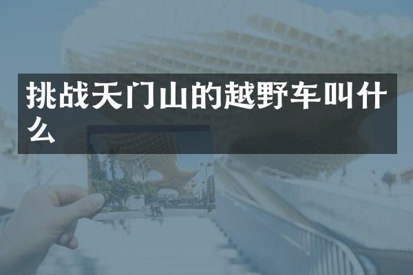 挑战天门山的越野车叫什么