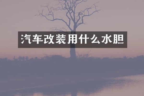汽车改装用什么水胆