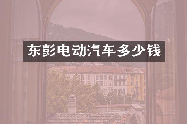 东彭电动汽车多少钱