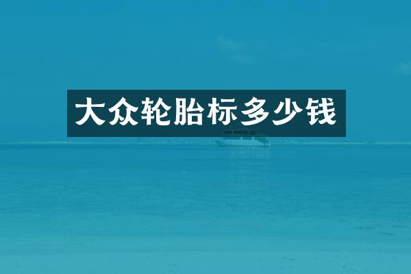 大众轮胎标多少钱