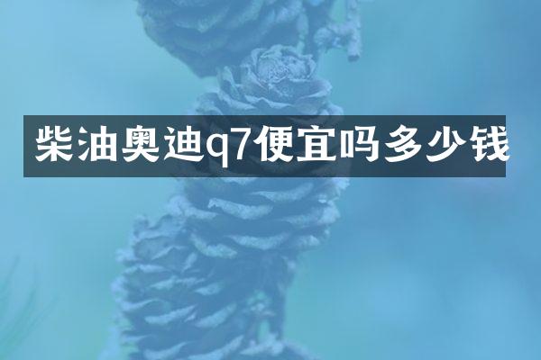 柴油奥迪q7便宜吗多少钱