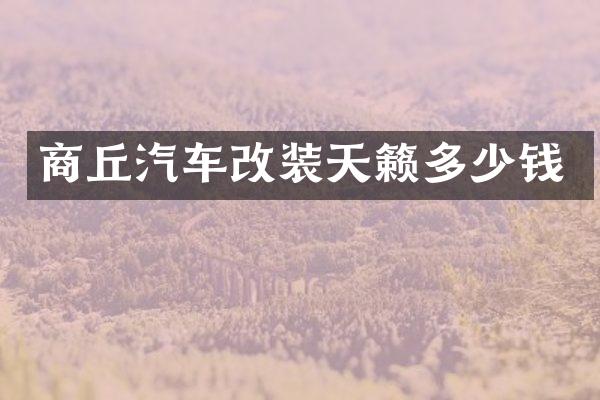 商丘汽车改装天籁多少钱