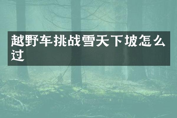 越野车挑战雪天下坡怎么过