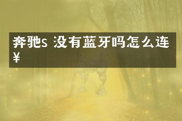 奔驰s 没有蓝牙吗怎么连接